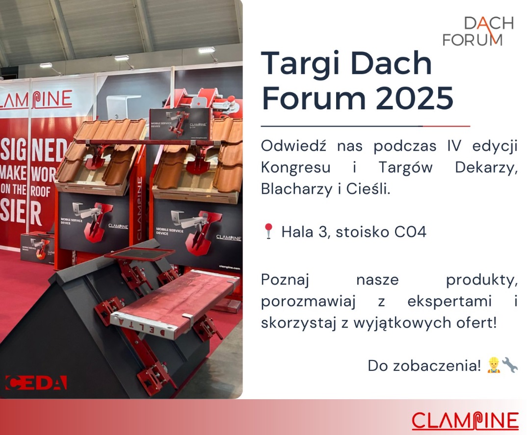 CEDA na Dach Forum Kielce - CLAMPINE  | komunikacja dachowa  | akcesoria do fasad  | płotki śniegowe 